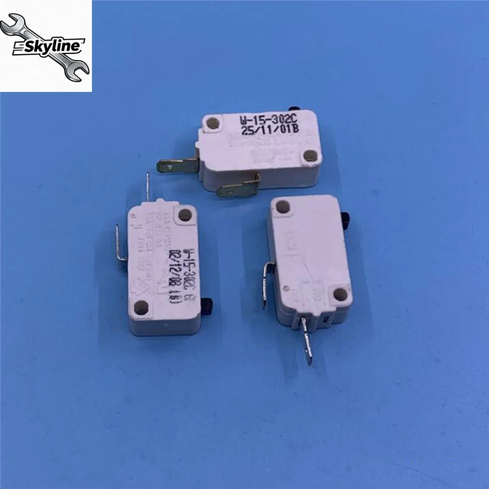 3PCS 15A Micro Switch Normal Open 2Plug Universal Door Control Switch  Microwave Oven Repair Parts