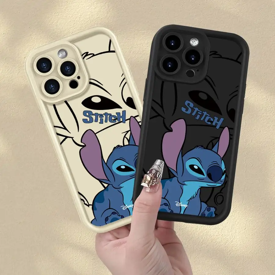 حافظة هاتف CuteLilo Stitch لهاتف آيفون 13 17 Air 16e 11 12 14 16 17 Pro Max 15 Plus غطاء ناعم