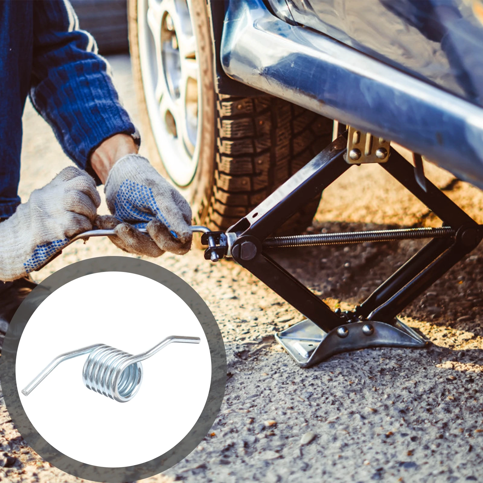 

3pcs Hydraulic Spring Thickened Fit 3 4 Ton Repair Handle Silver Horizontal Jack Spring Springs Accessories