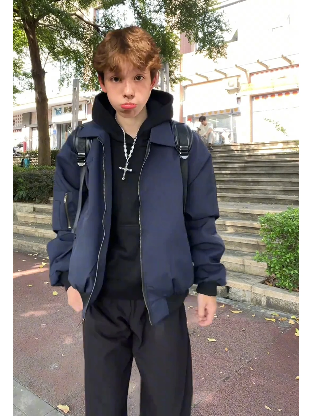 

Cleanfit Loose Fit ort Flight Jaet Men's Autumn Bomber Sle Collar Baseball Jersey American ort Coat Youth ular Out...