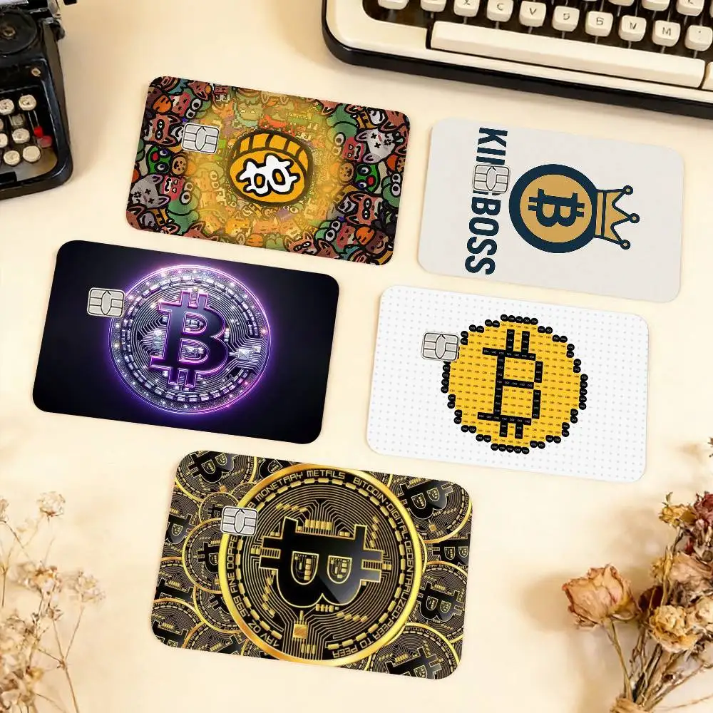 

B-Bitcoin Waterproof Film Skin Cover Credit Card Stickers Debit Front Bank Bus Pass