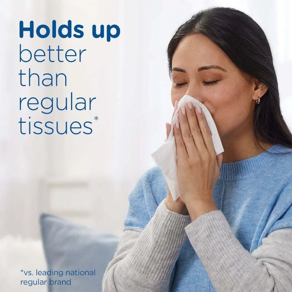 Plus Lotion with the Scent of Vicks Facial Tissue White 4 Cubes 48 Facial Tissues per Box