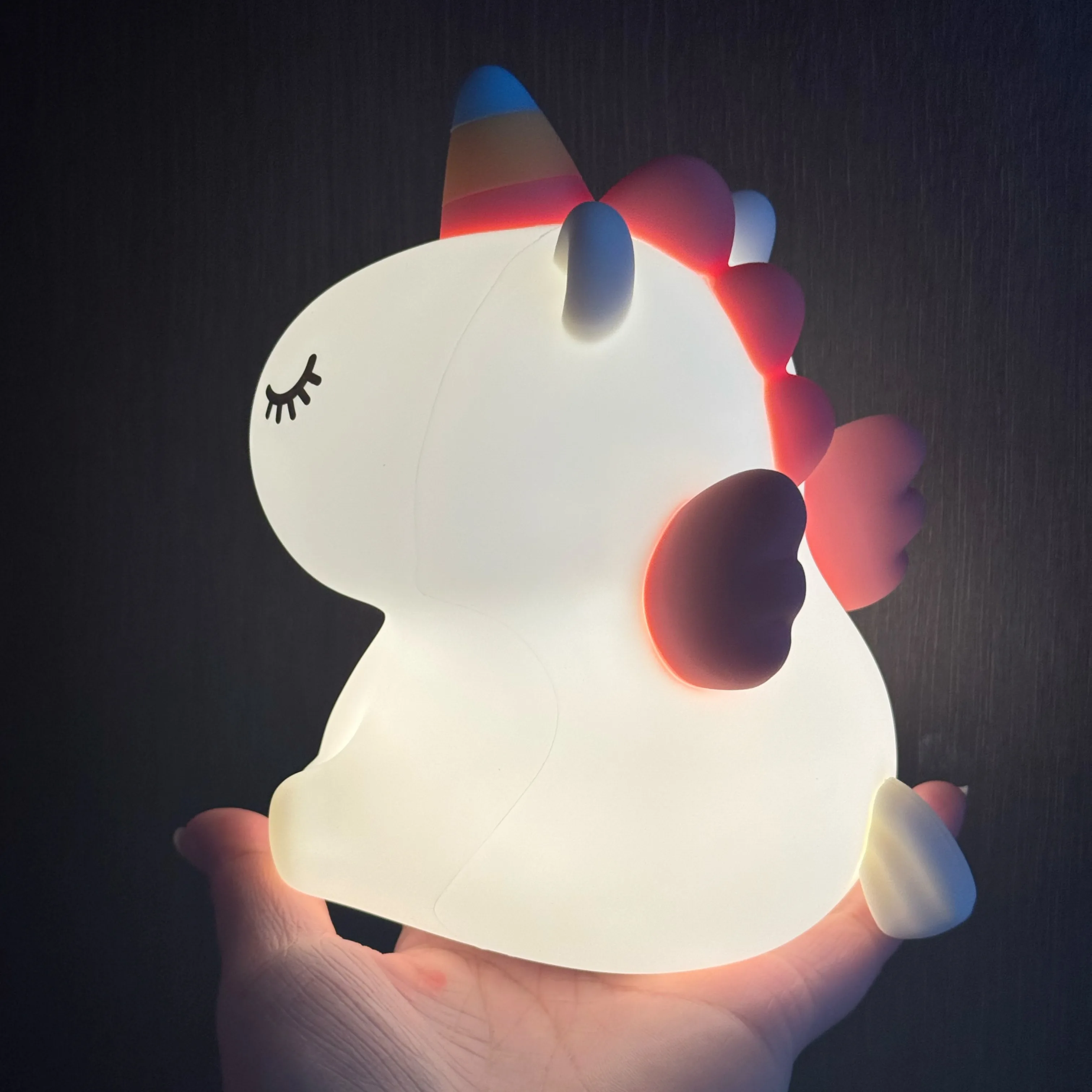 Unicorn Silicone Tap Night Light A007 Cute Rechargeable LED Touch Lamp 3 Brightness Levels Sleep Timer Bedside Kids Gift