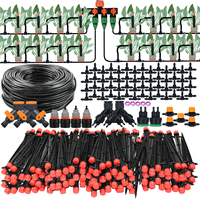 1/4inch Hose Drip Irrigation System Plant Garden Watering Kit 13cm Sprinklers Adjustable Drippers for Bonsai Flowers Vegetables