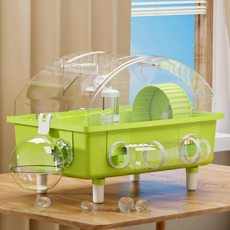 

Большая прозрачная акриловая клетка для хомяков, устойчивая к грызению, для карликовых хомяков/крыс, вентилируемая вилла для питомцев с полной видимостью