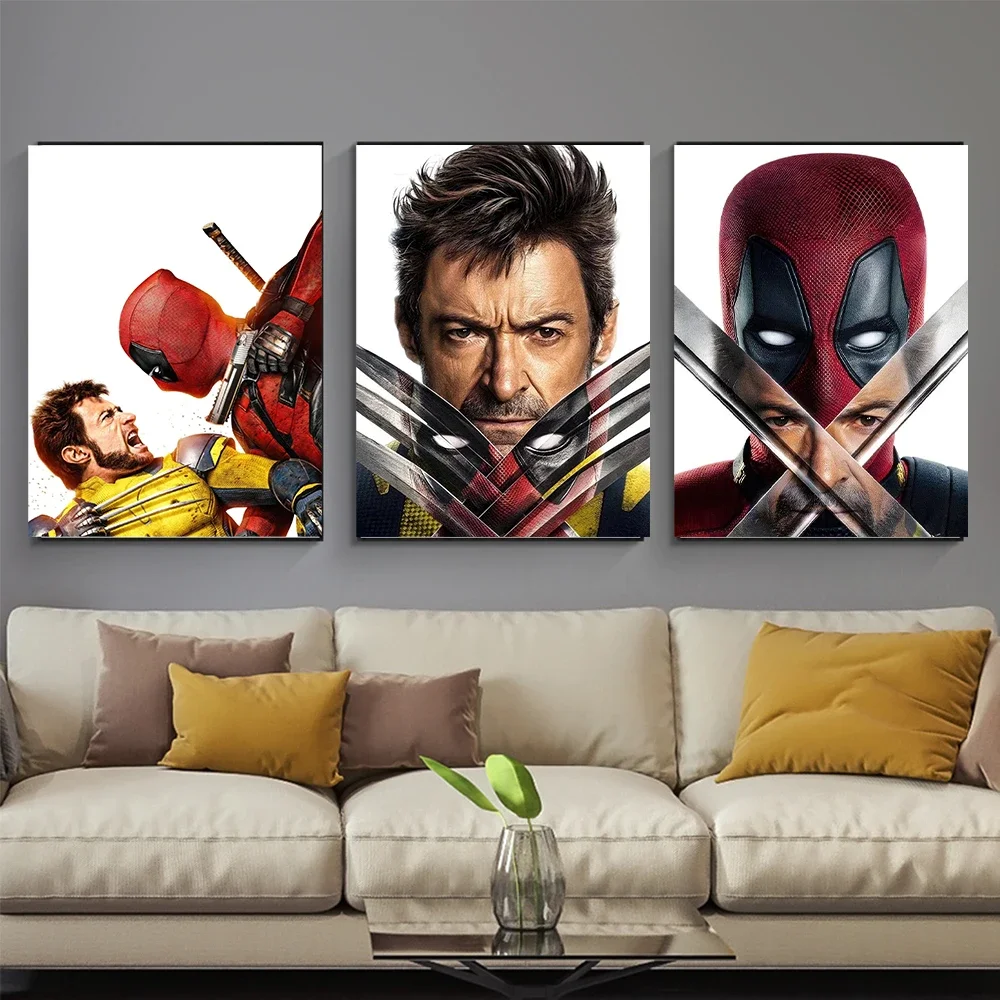 5D Marvel Superhero Diamond Embroidery Deadpool And Wolverine Diamond Painting Full Diamond Mosaic Art Decoration Picture