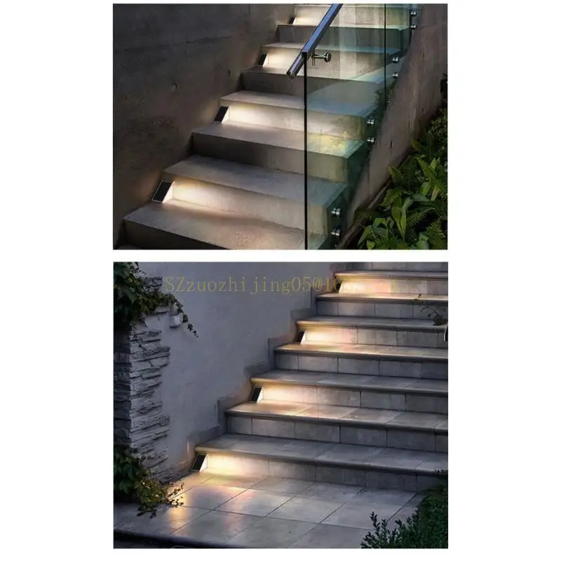 

LED Solar Step Light Waterproof Outdoor Induction Stair Light for Yard Patio Garden Walkways Front Door Pathway best sale