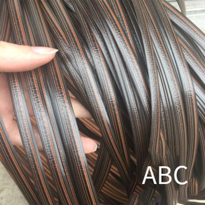 500g 70M Coffee Gradient Flat Synthetic Rattan Weaving Material Plastic Rattan For Knit And Repair Chair Table Etc Width:8mm