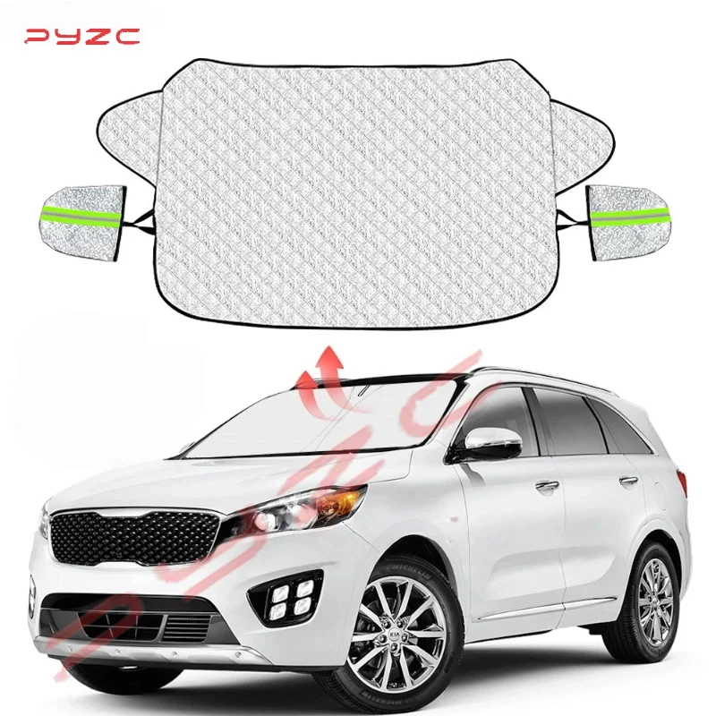 

Для Kia Sorento SUV 2021 2022 2023: Защитный хлопковый чехол на лобовое стекло от снега, ветра, льда и инея