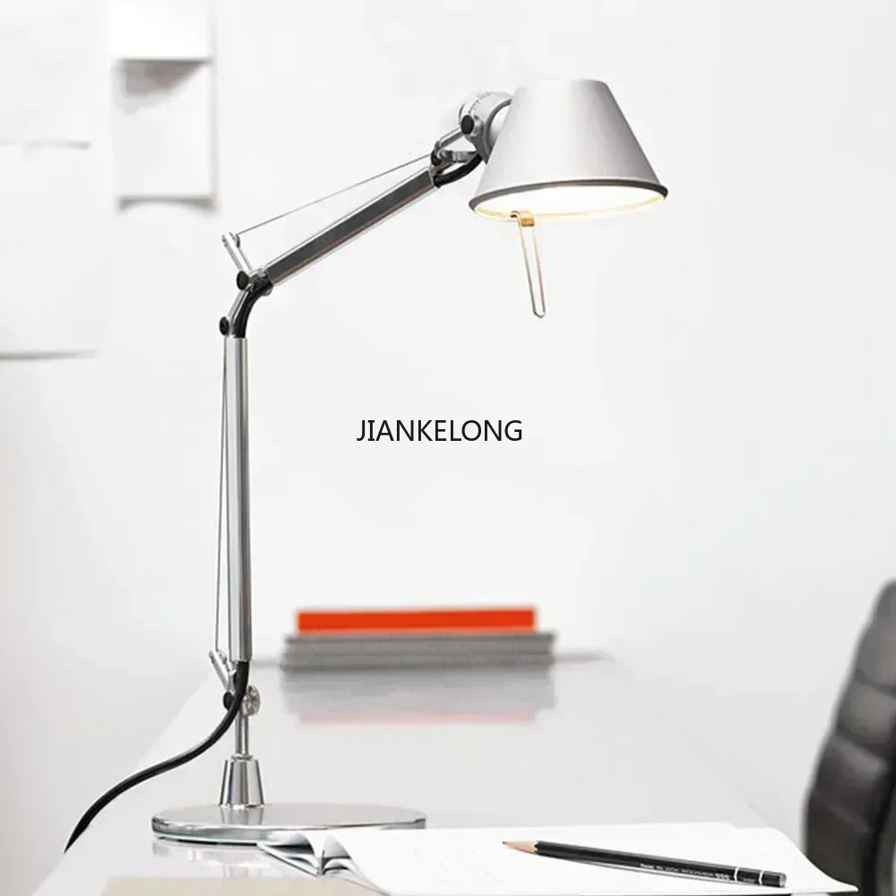 

Nordic Modern Simple Office Study Italian Designer Desk Light Creative Luxury Folding Long Arm Bedside Reading Table Lamp