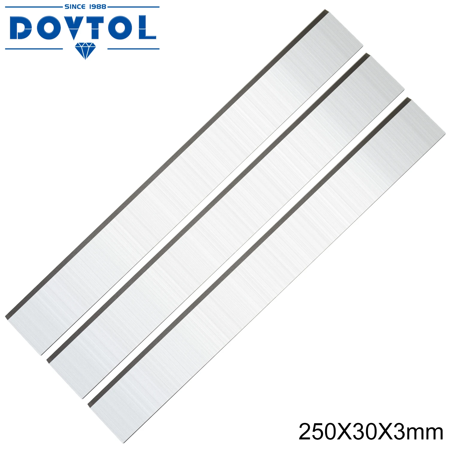 

250x30x3mm Industrial Planer and Jointer Blades Knives Replacement for all 250mm Thickness Planer 3pcs