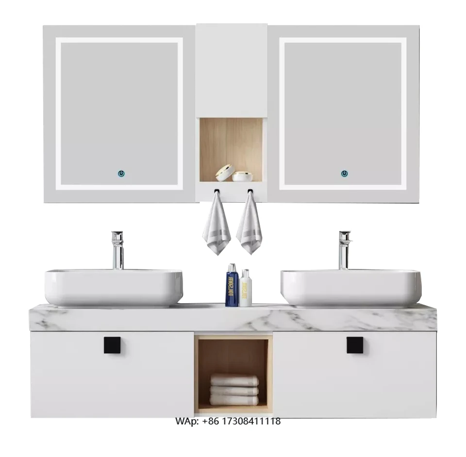 

Floor Standing Mirrored Bathroom Cabinet/marble Top Cabinet Bathroom/bathroom Vanity Cabinets