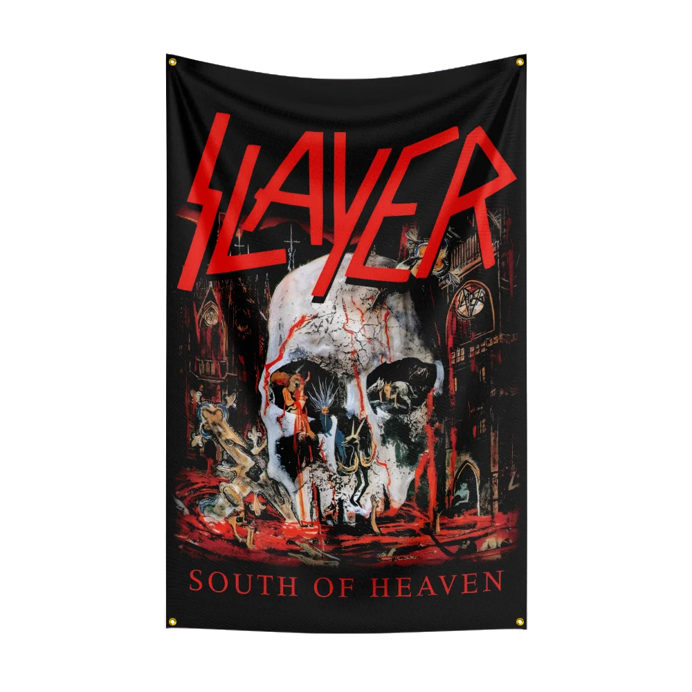 3x5 Ft S-Slayers Heavy Rock Band Flag Polyester Digitaldruck Banner für Schlafzimmer Wandkunst Außentür Wandteppich Dekoration