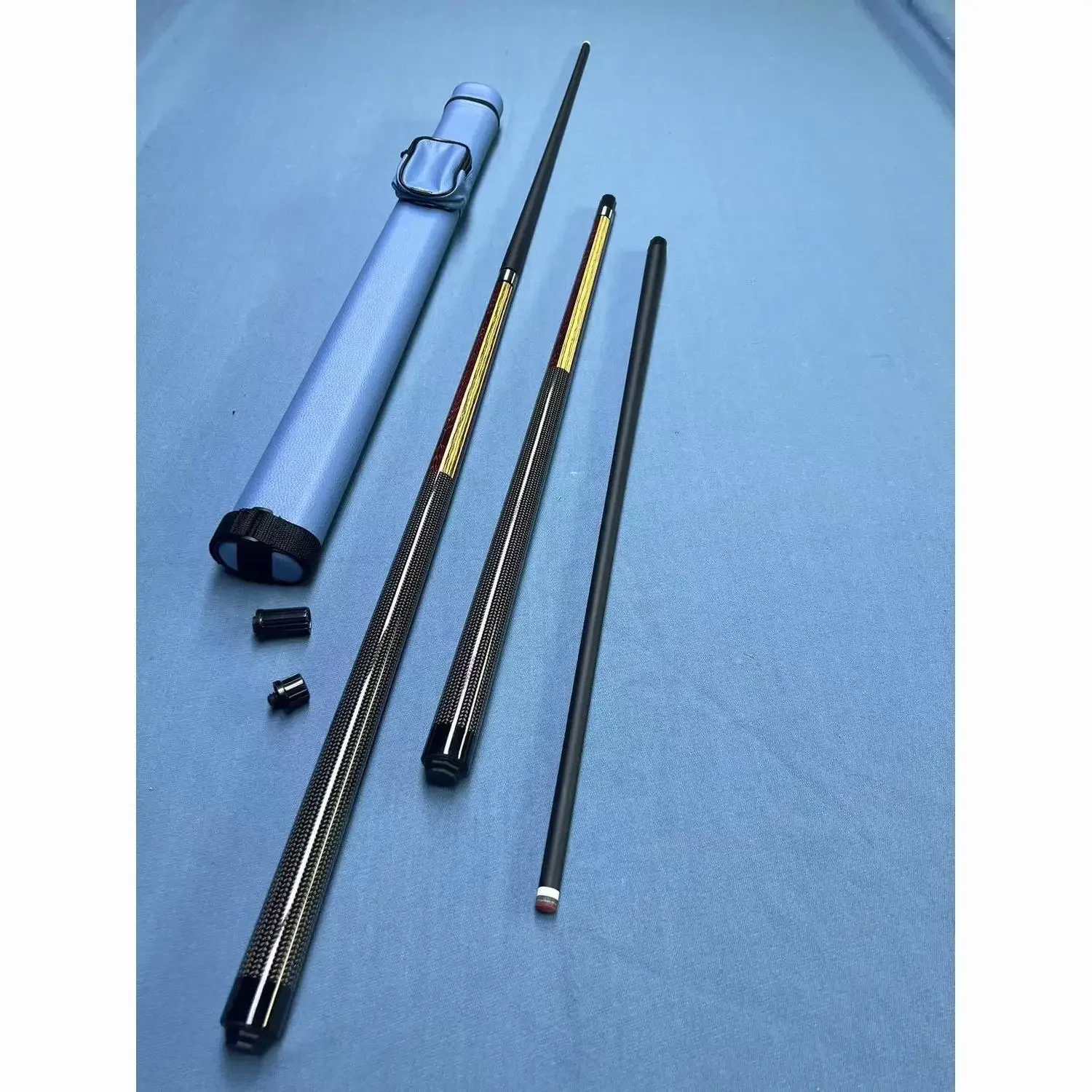Club Black Technology Carbon Billiards Room Big Head Billiard Male Pole Small Head Solid Wood Pole Snooker Chinese Integrated