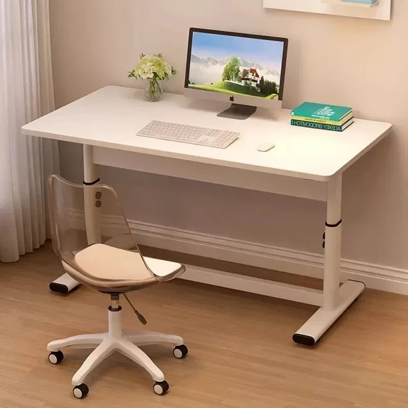 

Height Adjustment White Computer Desks Office Folding Reception Computer Desks Work Student Escritorios De Oficina Furniture