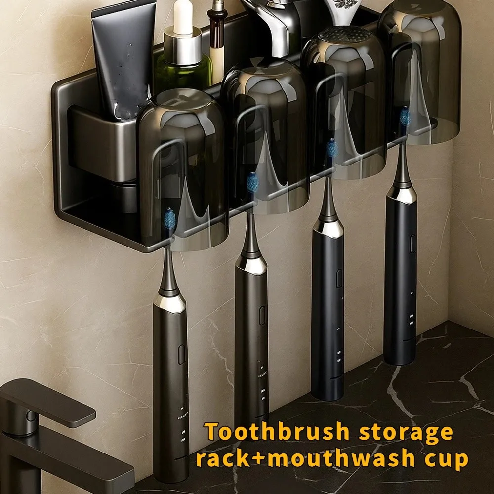 

Прочный несущий держатель для зубных щеток без перфорации, настенный настенный органайзер, практичный стабильный