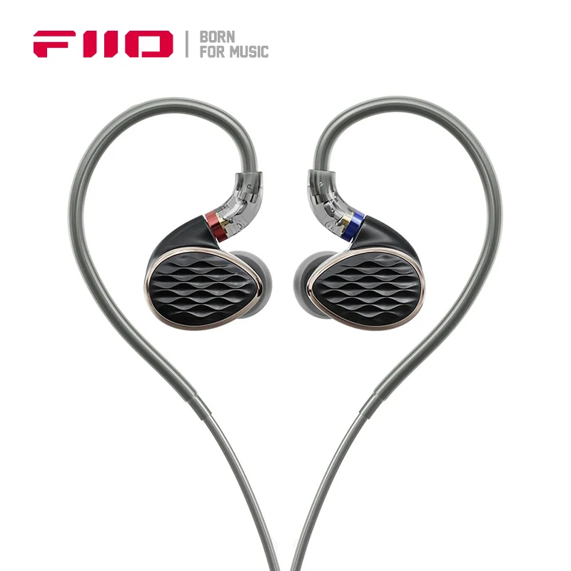 FiiO FH15 Earphones Quad Driver Hybrid Headphones in-Ear HiFi Earbuds with 3.5mm/4.4mm MMCX Plug Cable High Quality Headset