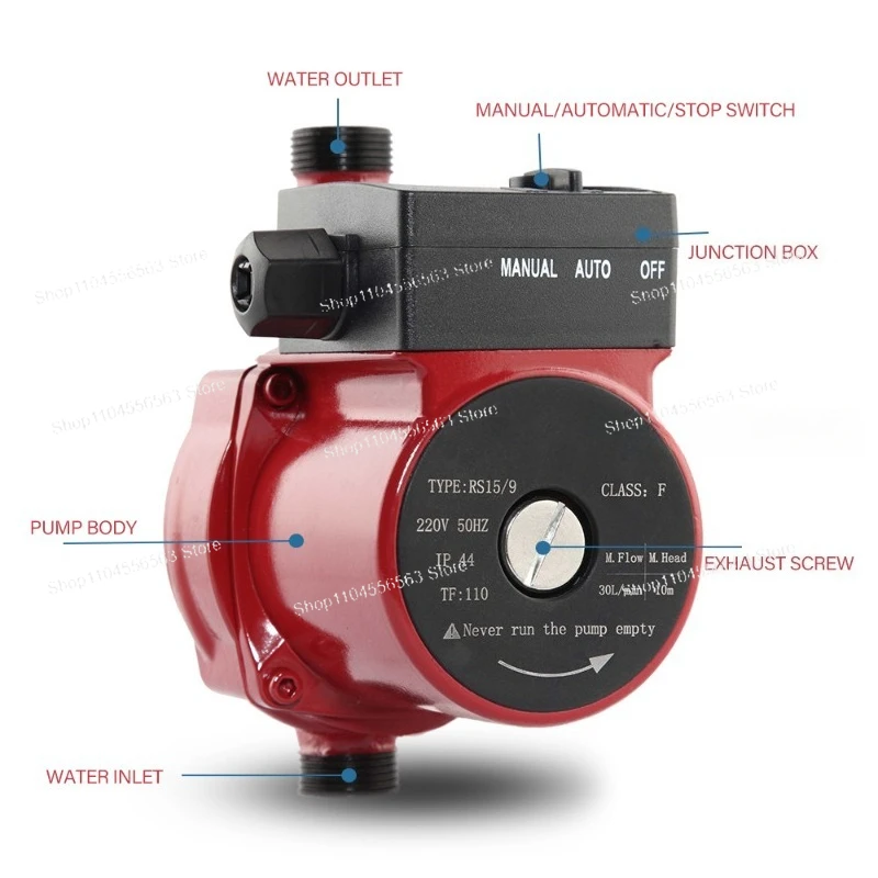 

Automatic Circulation Pump - Silent 220V Booster for Heating Systems