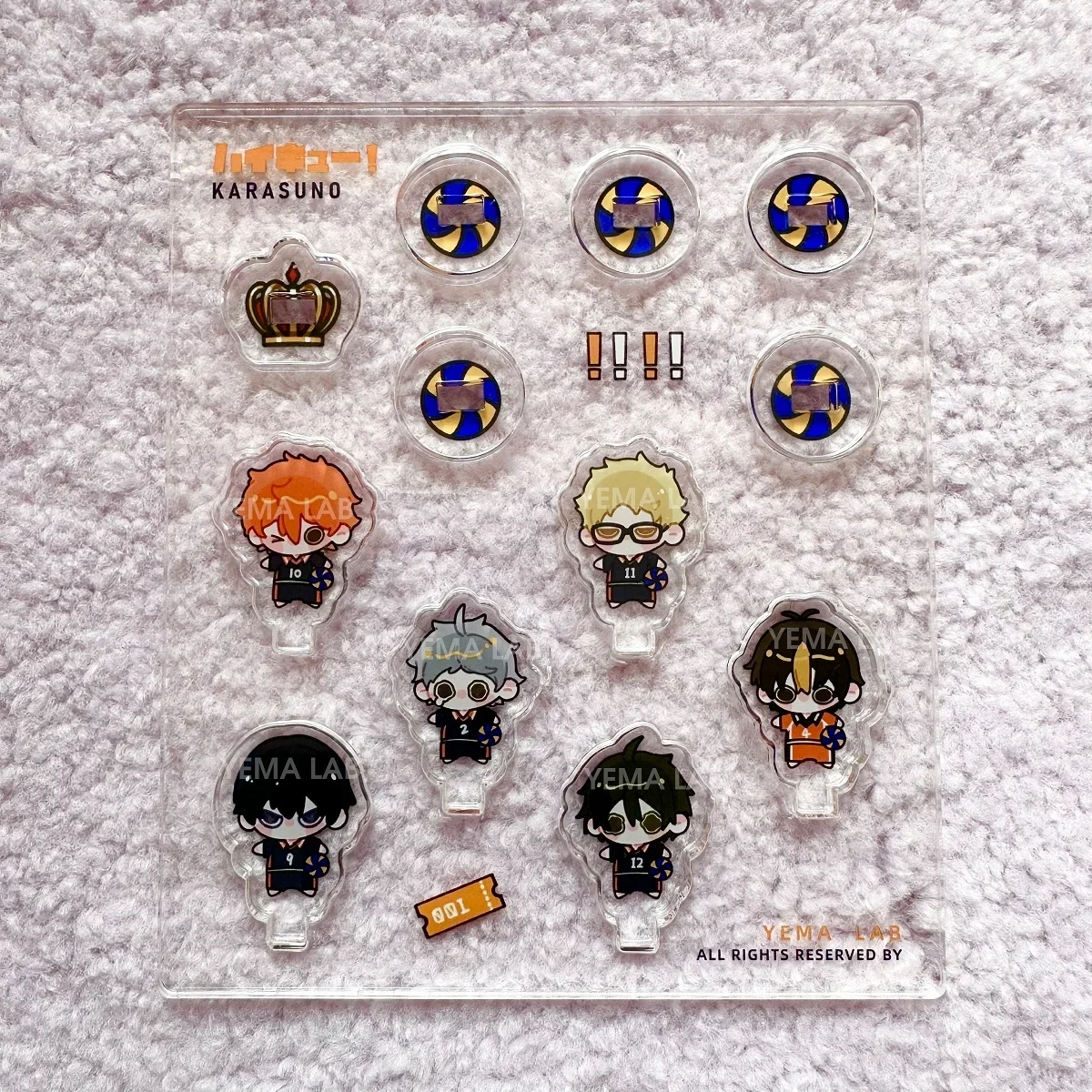 Anime Game Haikyuu!! Nekoma High School Karasuno Cosplay Mini Split Music Ornament Acrylic Standing Sign Halloween Xmas Gift