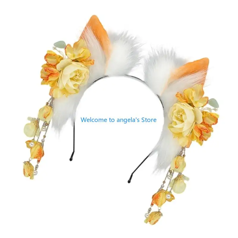 애니메이션 패션 탄성 디자인에 대 한 X4YC 봉 제 동물 귀 Hairband 무대 공연 의상 파티에 대 한 편안한 모자를 쓰고 있죠