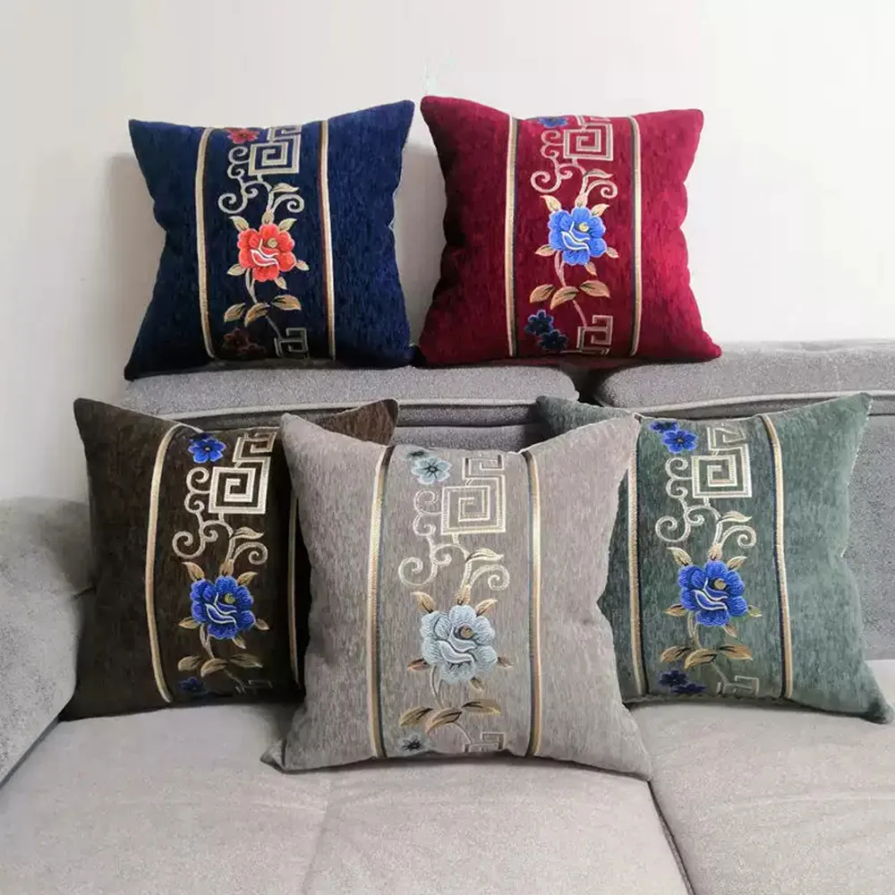 Chenille Jacquard Nap Pillow Living Room Sofa Cushions Cozy Sleeping Neck Throw Pillow Headrest For Home Office Bedside Car Bed