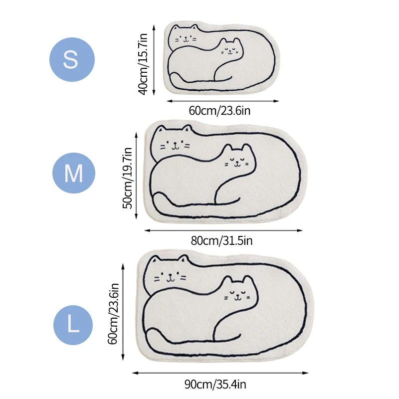 Słodki kociak dywan w sypialni Furry Mat nieregularny dywan do sypialni dywan dla przedszkola miękka mata dla dzieci śliczna dekoracja pokoju