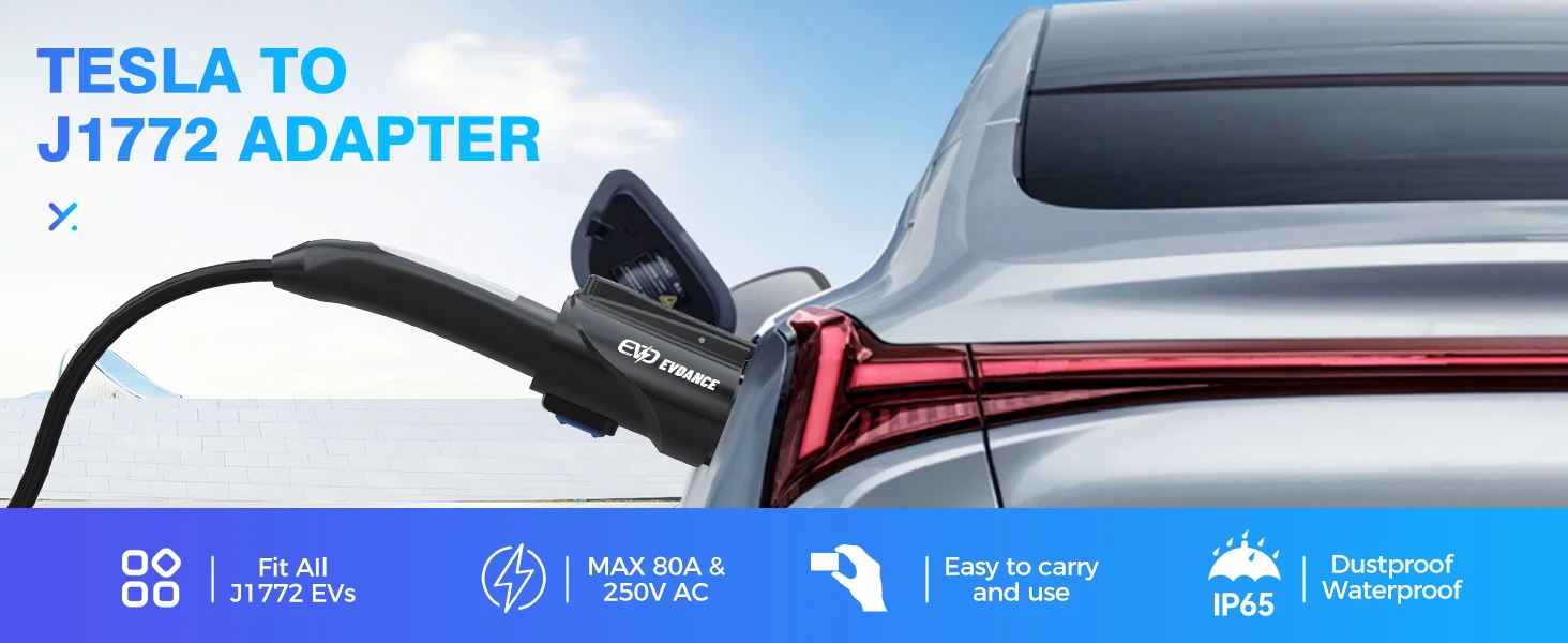 J1772 EV-Adapter, max. 80 A, 250 V, Tesla auf J1772-Ladeadapter, kompatibel mit Tesla Wall Connector Destination Charger Type1 EVs – Detail 4