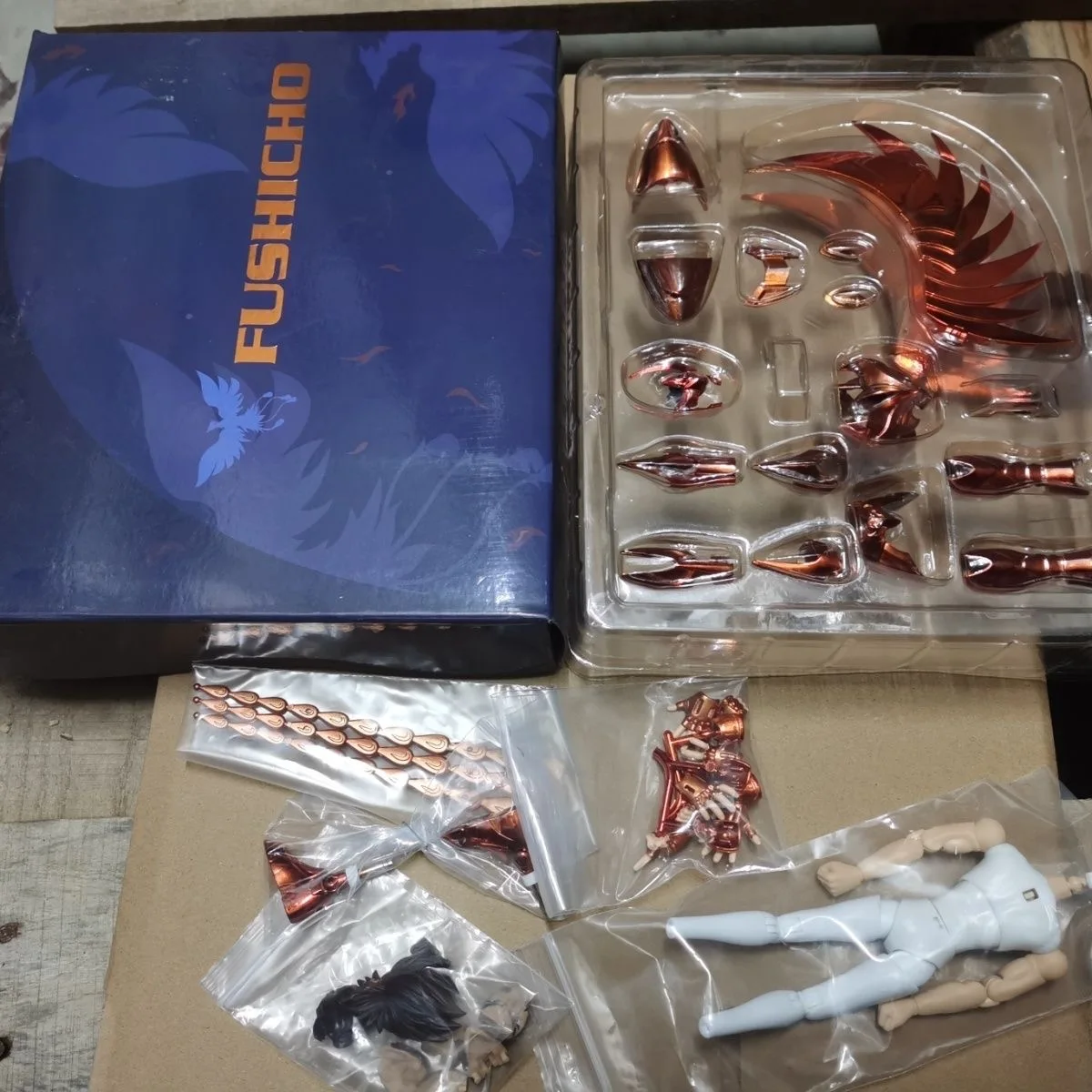 Saint Seiya Style GTFinal Phoenix Myth Cloth EX Ikki-actiefiguur met beweegbare Phoenix Tail Normale/originele kleur verzamelobject