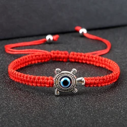 Handmade Woven String Charm Couple Bracelets New Evil Eye Braided Bracelet Adjustable Red Black Color Thread Bangle Jewelry Gift