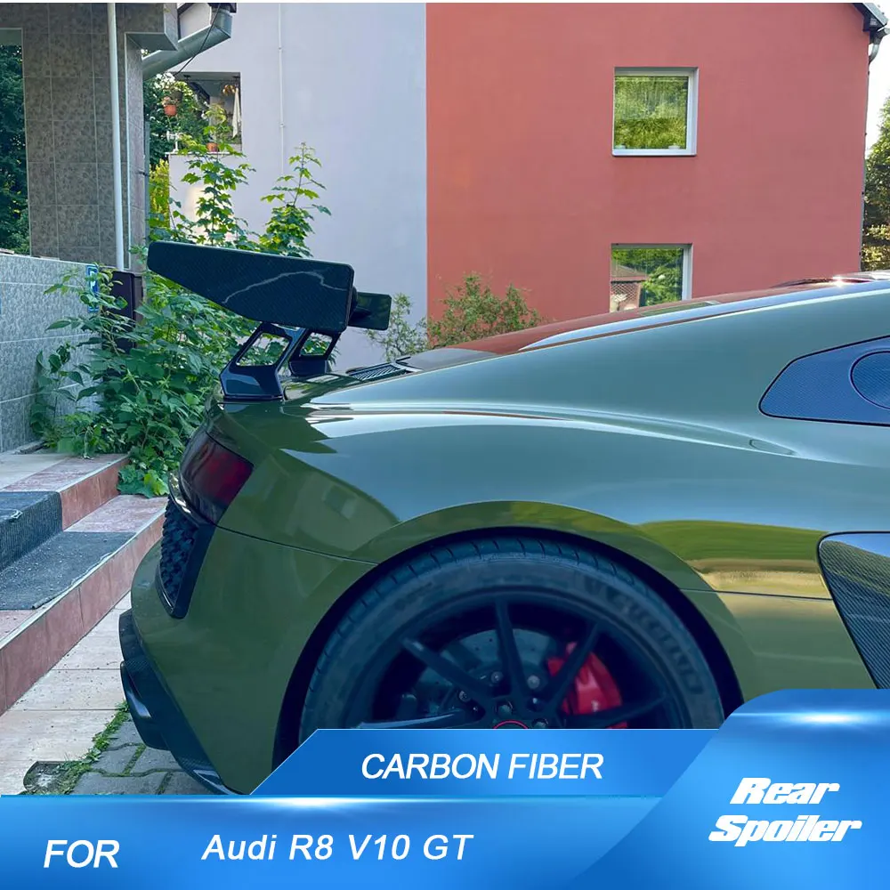 

Защитный спойлер заднего багажника автомобиля для Audi R8 V10 GT Performance Coupe 2022-2023, предварительный сухой карбоновый спойлер заднего крыла