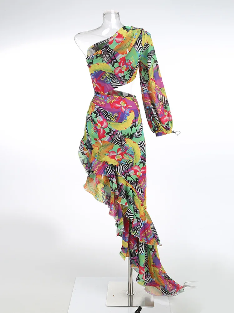 Retro Printed Prom Gown Casual Vacation Outfits Long Dresses Luxury 2024 Summer Long Sleeveless Party Dress Women Evening Gowns