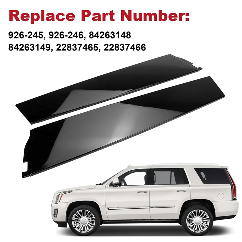 

N26R-Rear Door Applique Side Window Trim Rearward For Tahoe/Cadillac Escalade/GMC Yukon 2015-2018 Car Accessories