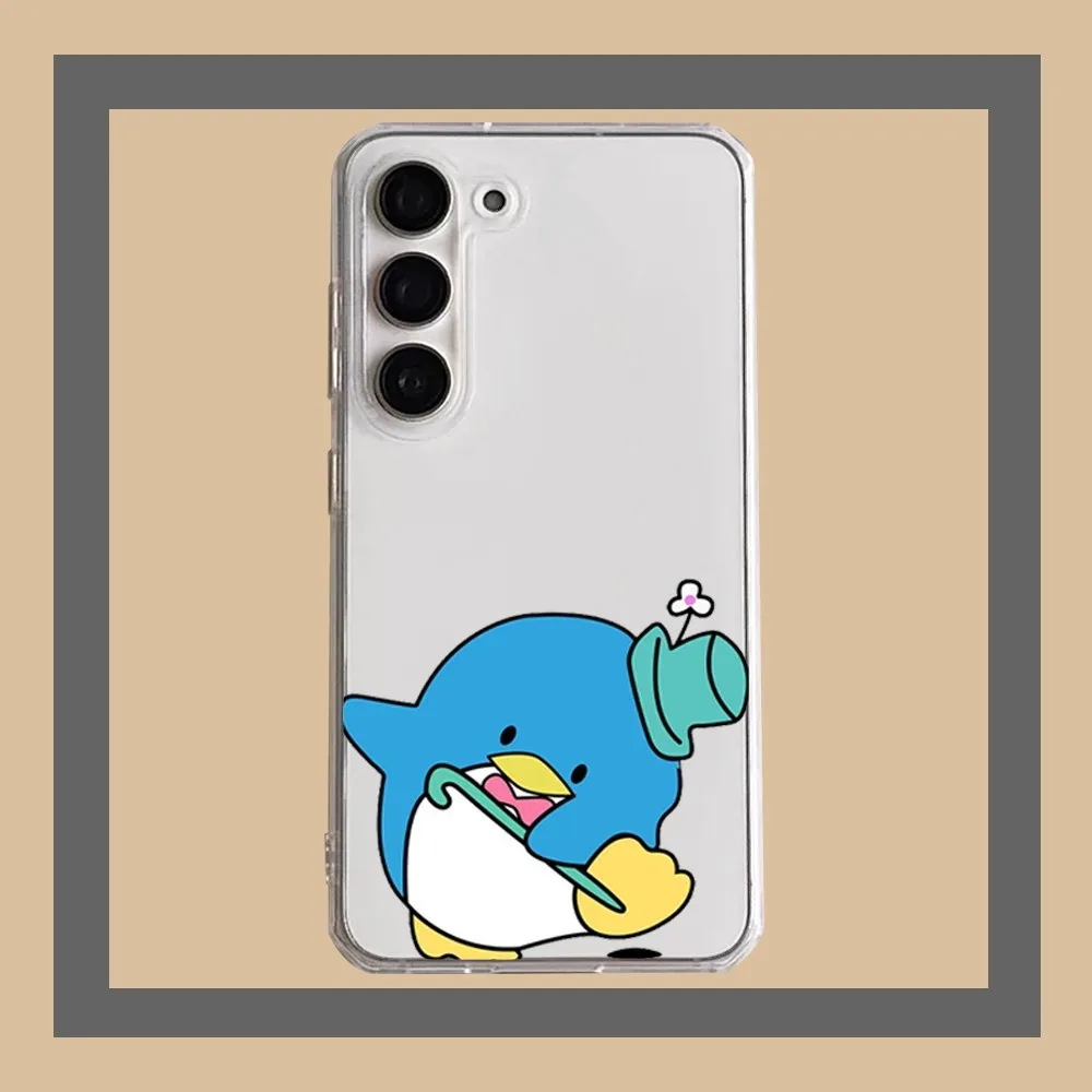 T-TuxedoSam Penguin Phone Case For Samsung Galaxy A52 A12 A51 S21 Edge S22ULTRA S23 S20LITE Plus Ultra Transparent Cover