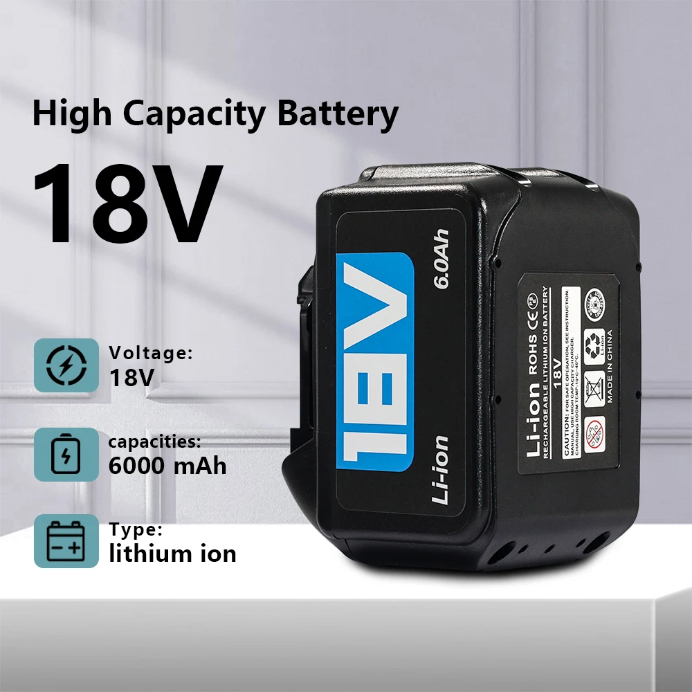 

For Makita 18V BL1830 BL1840 BL1850, 6.0Ah 9.0Ah Li-ion Replacement Battery, for BL1830B BL1840B Compatible with Power Tools