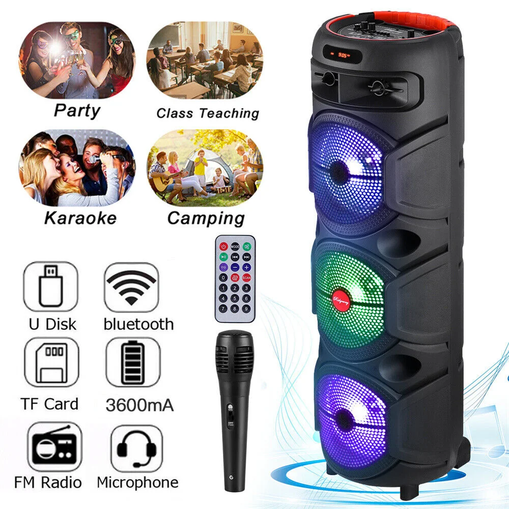 4000W Portable Bluetooth Speaker 3*8