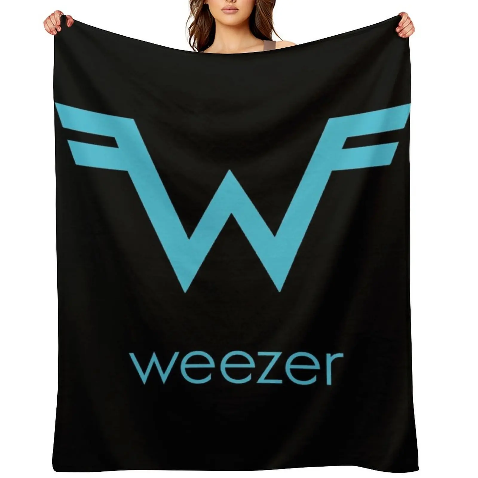 

Blue W of weezers Throw Blanket warm for winter Thins Furrys Summer Blankets