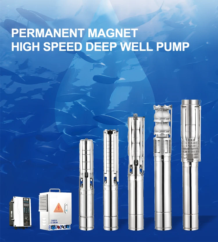 

Permanent Magnet High Speed Deep Well Pump Borehole Deep Well Submersible Water Pump