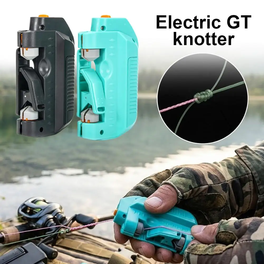 Electric GT Fishing Line Knotter One-Click Automatic Fish Hook Tying Tool USB Rechargeable Portable Compact Quick Knot Machine