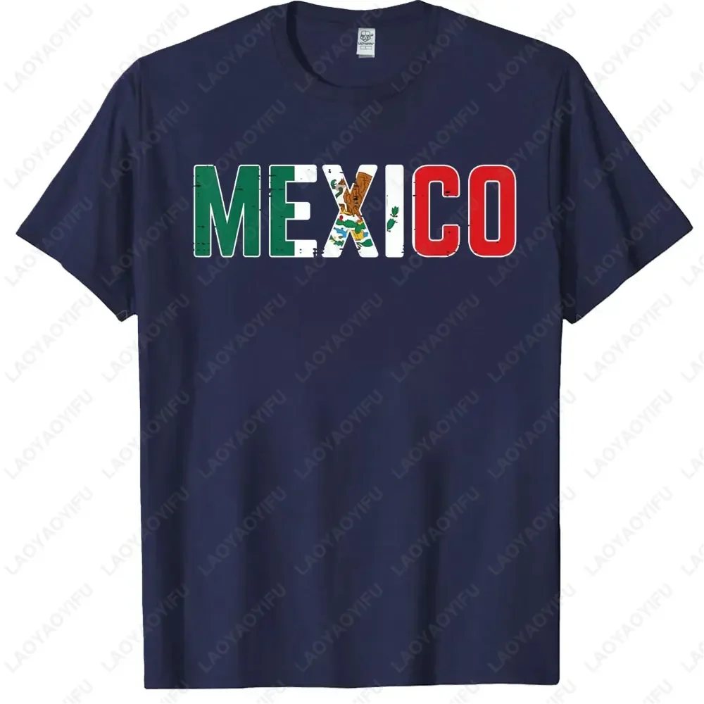 Summer Mexico T-Shirts Mexican Flag Graphic Streetwear Men Women Fashion Loose Short Sleeve T Shirt Cotton Tees Tops Clothing