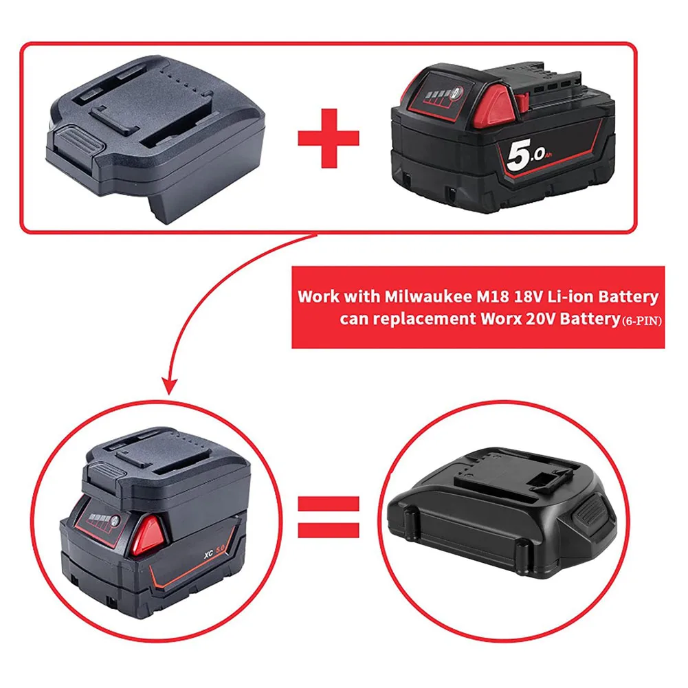 Convert Battery Adapter Chargers Tool Batteries WG540 WG800.1 Injection ABS+PC Material WA3520 WA3525 WA3575 WA3578