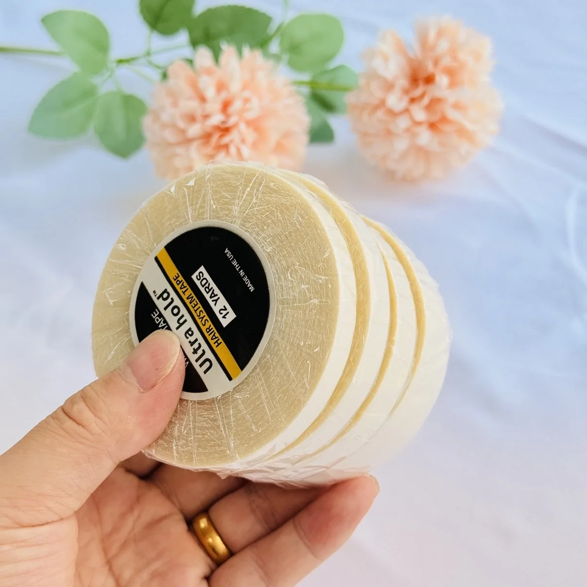 الدانتيل الباروكة الشريط الغراء لوصلات الشعر الترا عقد لاصق الغراء للشعر المستعار 12 ياردة الدانتيل الباروكة الغراء نظام الشعر الشريط ل Tou