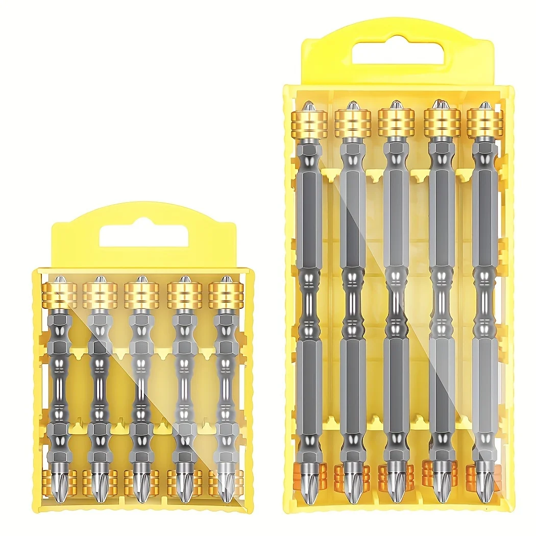 PH2 Hardness 65mm/110mm Double Cross Head Hexagonal Handle Magnetic Electric Screwdriver with Ring Cross Screwdriver Set