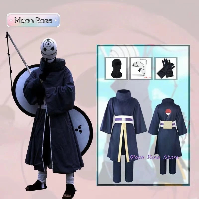 

Uchiha Obito Anime Cosplay Costumes Halloween Costumes For Women Men Japanese Robe Kimono Performance Festival