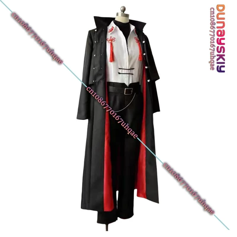 Link Click Vein Cosplay Costume Red wig cosplay S-3XL Cape Suit Unisex Outfit Folding fan Prop Anime Halloween Roleplay Set