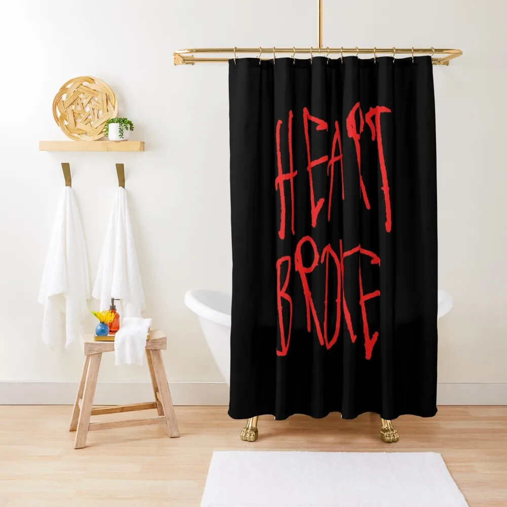

heart broken T-shirt Shower Curtain Shower Bathroom Transparent Bathroom Shower Bathroom And Curtain