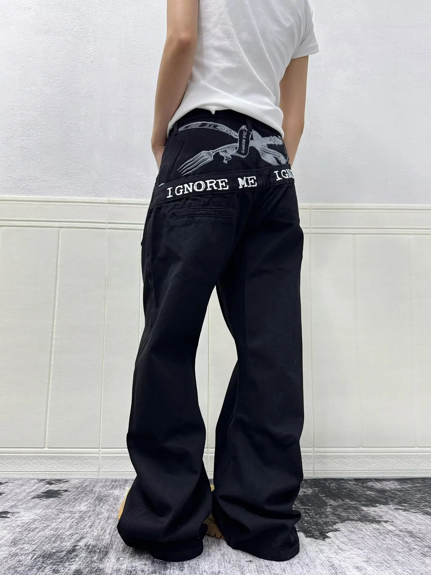 

Y2K хип-хоп шитье модные джинсы Джокер в стиле ретро женские корейские повседневные простые платья незаменимые широкие брюки свободные комбинезоны Джокер