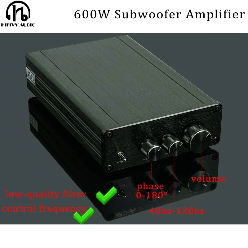 

600W low-quality filter Bass Mono TPA3255 Digital Audio Amplifier Full Frequency Subwoofer AMP control frequency volume phase