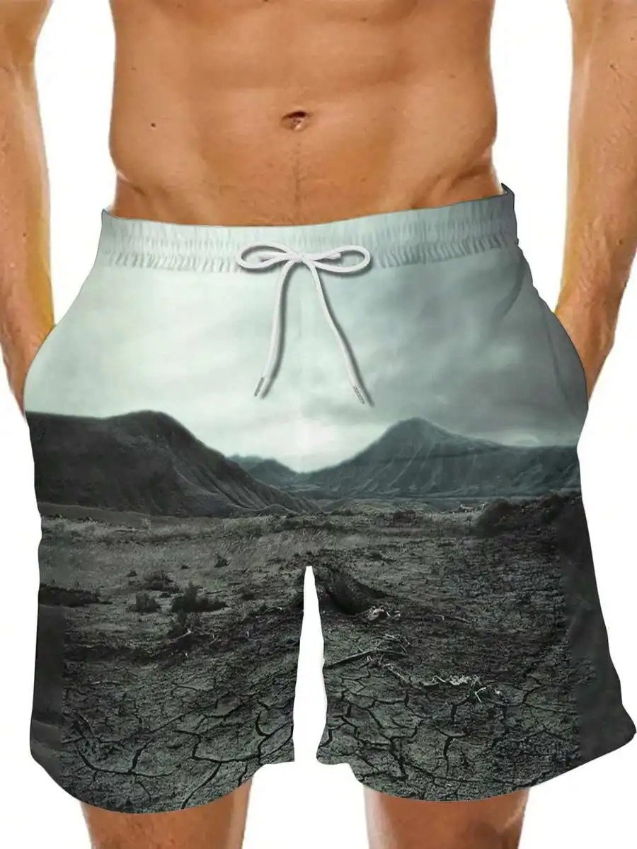

Desolate Wasteland Mens Loose Casual Shorts Apocalyptic Style