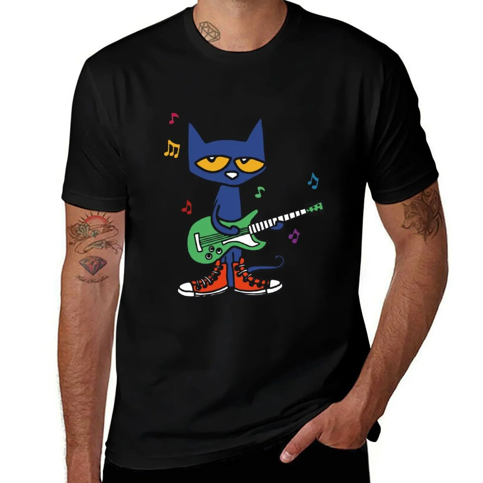

Pete the cat rocking T-Shirt graphic t shirts for man t shirts for man pack cotton T-Shirt