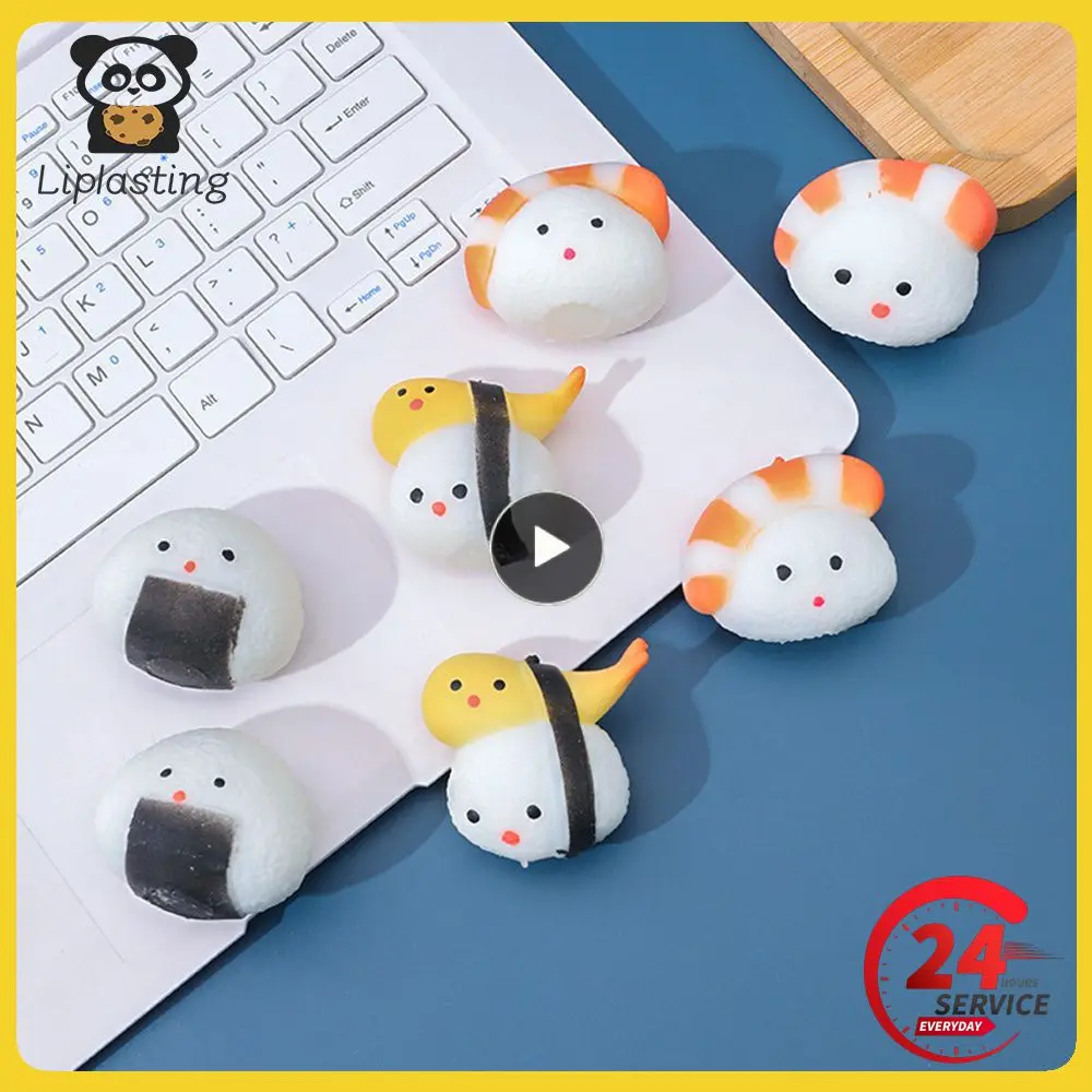 Soft Cute Creative Sushi Food Dessert Antistress Ball Squeeze Toy Squishi Mochi Rising Stress Relief Squishy Toy Sticky Fun Gift